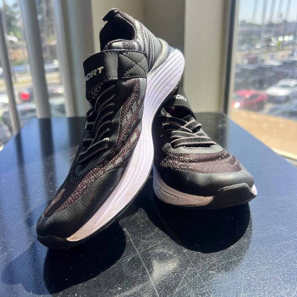 Skechers Black and White Kids Sneakers